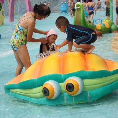 গুণ  Fiberglass Water Playground Equipment Spray Shell Aqua Play For Amusement Park কারখানা