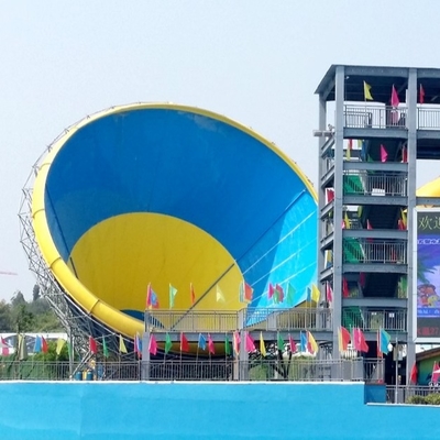 প্রাপ্তবয়স্কদের জন্য বড় ফাইবারগ্লাস টর্নেডো জল স্লাইড, 14.6 মিটার প্ল্যাটফর্ম উচ্চতা