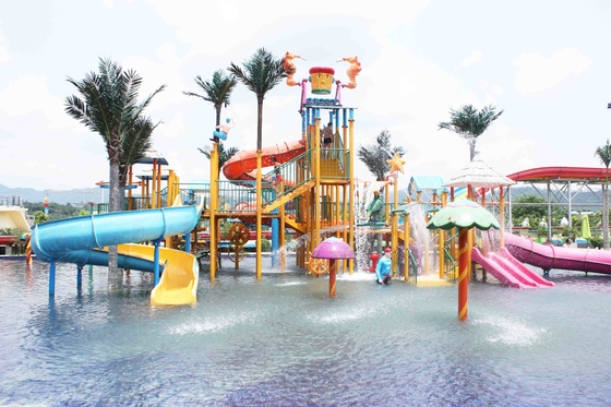 Fiberglass Aqua Playground Equipment Interactive Eco - Friendly for Water Park