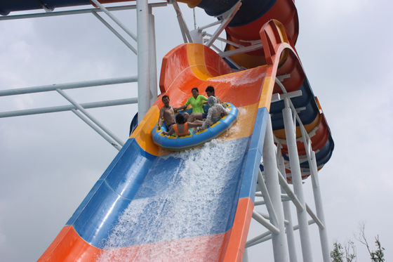 High Speed Big Fiberglass Water Slides At Water Parks , 360 persons / h