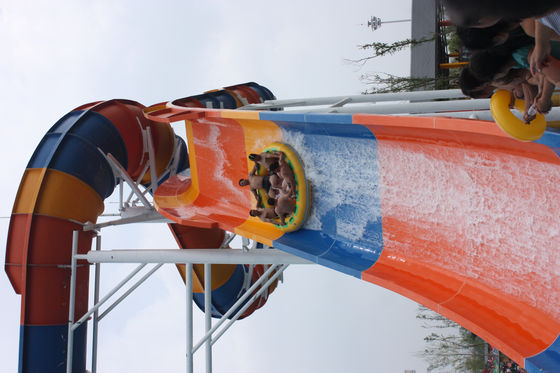 High Speed Big Fiberglass Water Slides At Water Parks , 360 persons / h