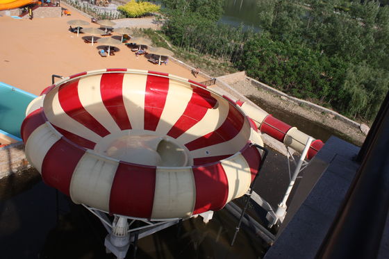 Space Bowl Water Slide Games , Fiberglass Pool Slides 30mx72m Floor Space