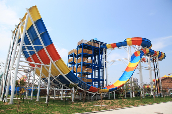 Giant Boomerang Fiberglass Water Slides Ashland / DSM Resin , 18.75m Platform Height