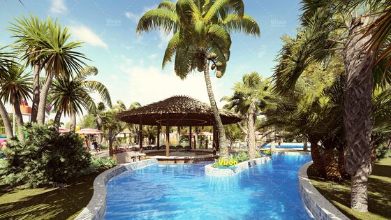 বড় হলিডে রিসোর্ট ফাইবারগ্লাস অ্যামিউজমেন্ট পার্ক রিসোর্ট ওয়াটার স্লাইড সহ