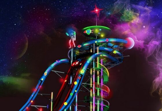 Sky Fall Water Slide with 25m Platform Height, 480-Person Capacity and Hot-Dip Galvanized Steel Structure