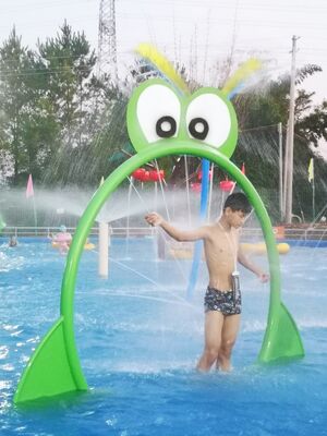 Children's Water Play Equipment with Hot-Dip Galvanized Steel Structure, Corrosion-Resistant Fiberglass Flume, and Shallow Water Safety Design