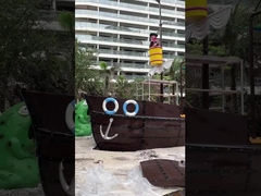 জল খেলার মাঠের সরঞ্জাম জলদস্যু নৌকা,গ্লাস ফাইবার হেজহগ স্প্রে অ্যাকোয়া প্লে গেম